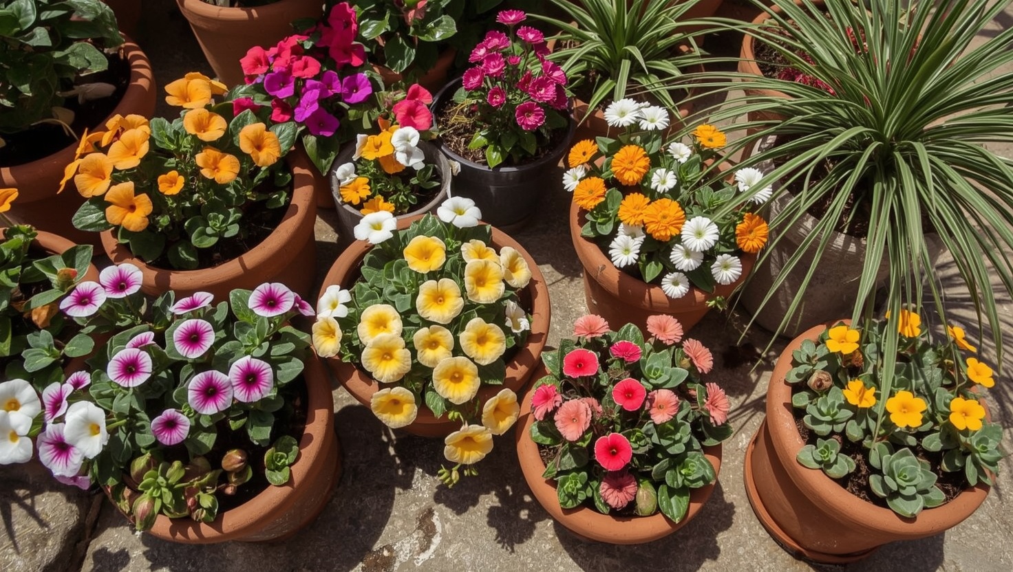 blumen für töpfe draußen